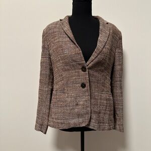 **ZANELLA* "Brown Blazer Platinum Suit Jacket Size 10